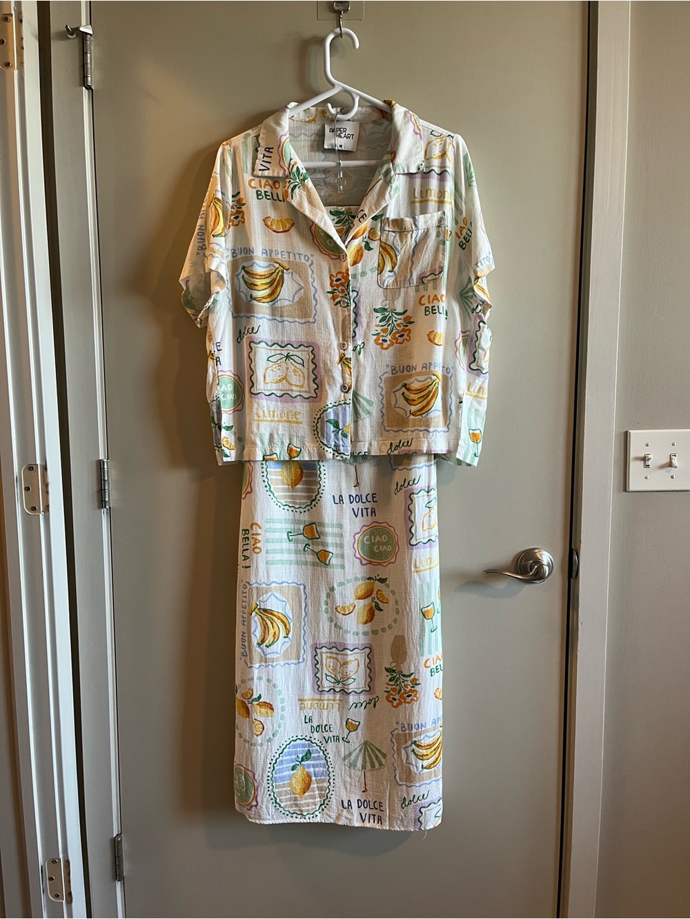 Paper Heart La Dolce Vita Matching Set | Maxi Dress & Button-Up Shirt